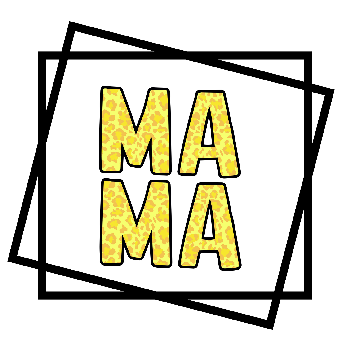 Yellow MAMA PNG Digital Download