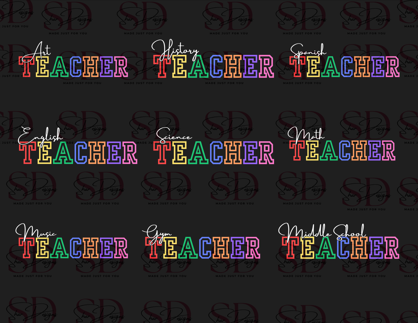 School/Teacher PNG Digital Bundle
