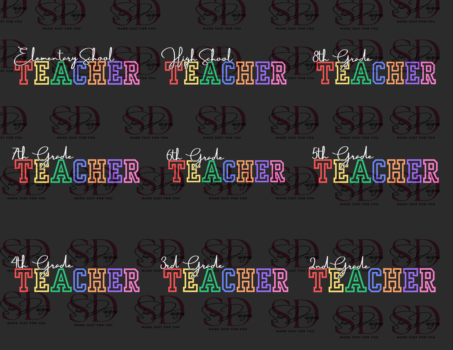 School/Teacher PNG Digital Bundle
