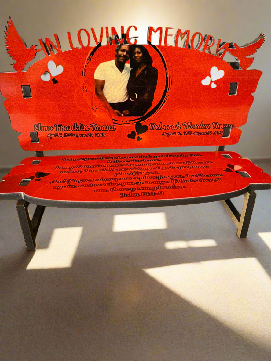 “In loving memory” Memorial Bench Keepsake