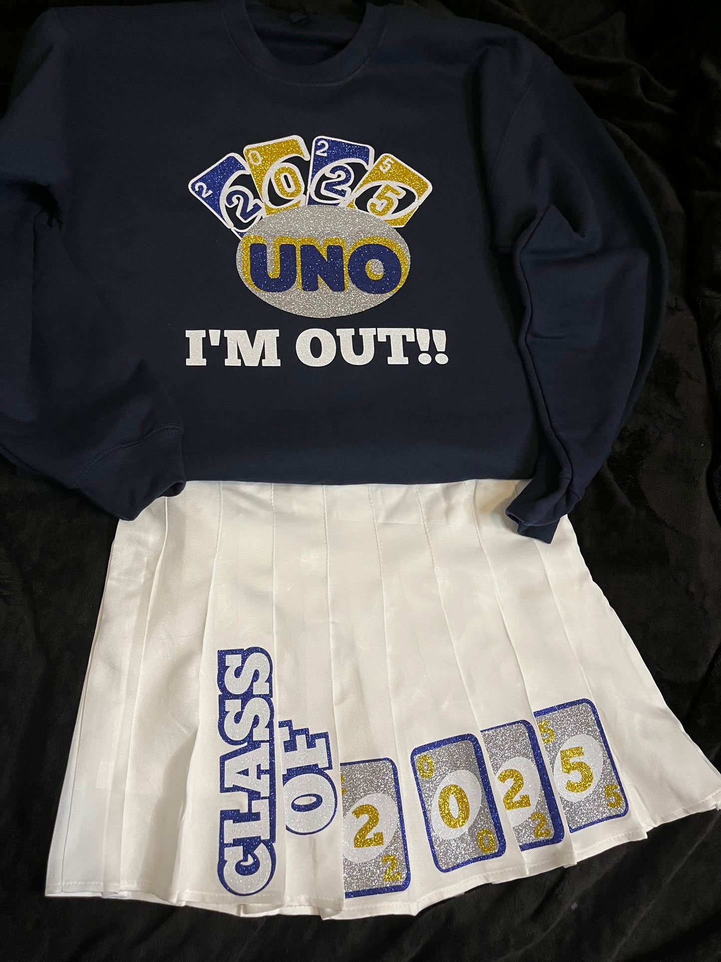 Sweatshirt and Pleated skirt  custom set