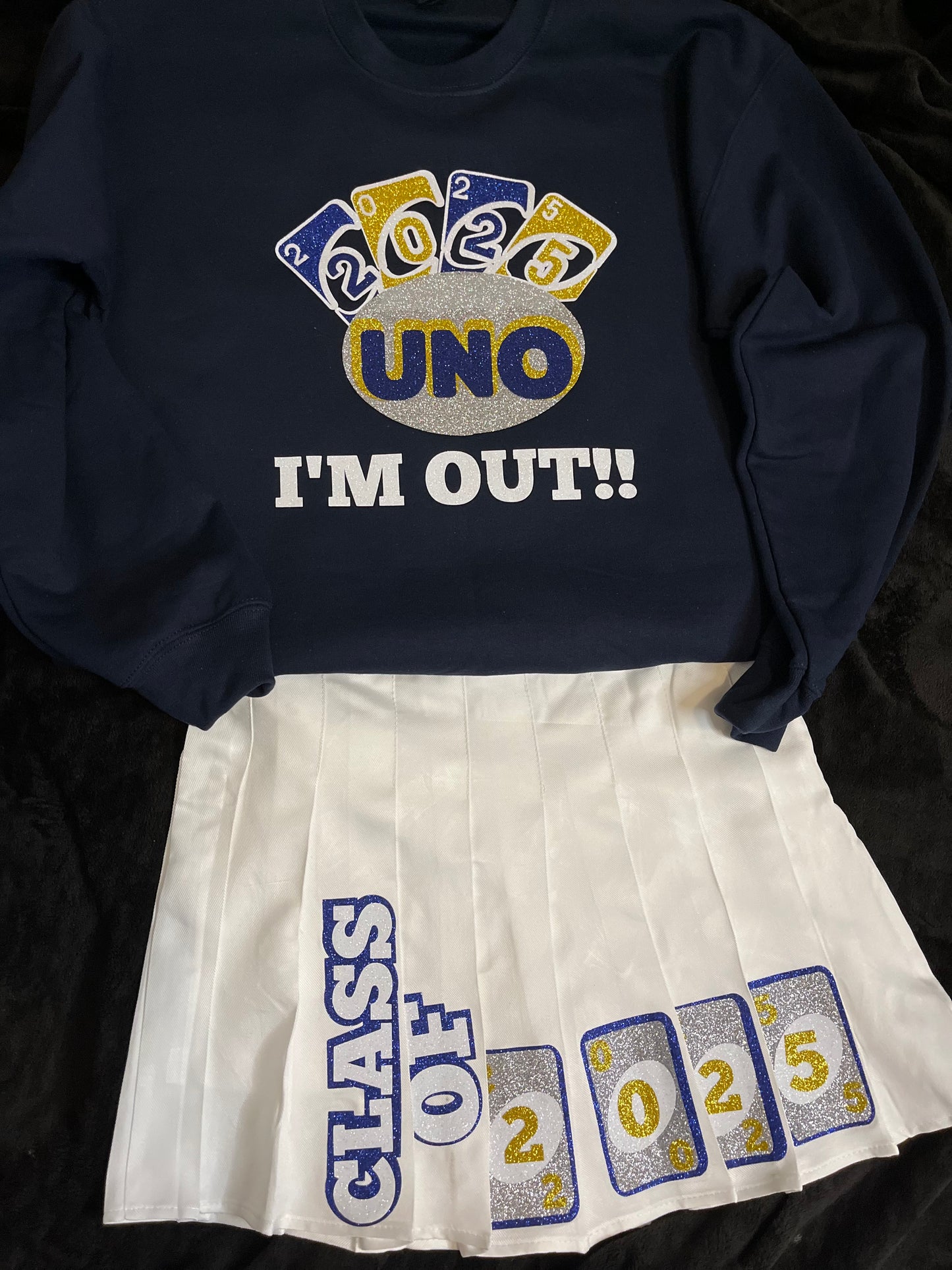 Sweatshirt and Pleated skirt  custom set