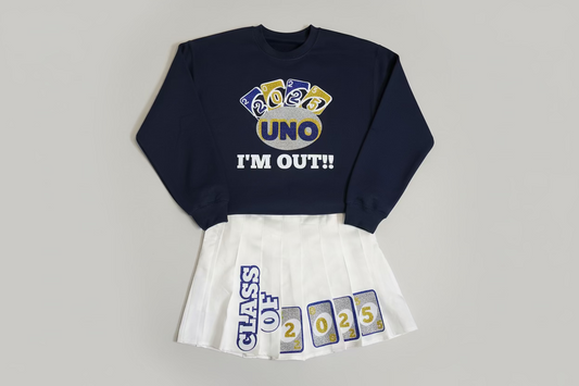 Sweatshirt and Pleated skirt  custom set